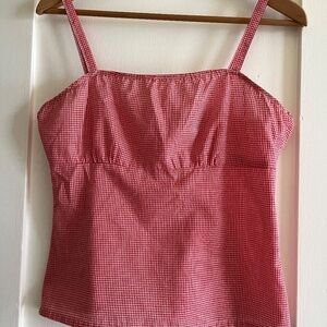 Bulldog Cute Checkers Summer Tank Top lightweight size M